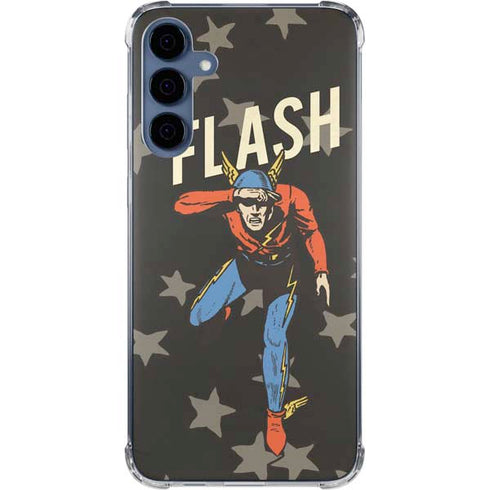 DC Comics The Flash Retro Action Pose Galaxy A55 5G Clear Case