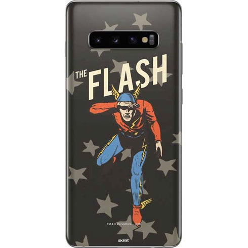 DC Comics The Flash Retro Action Pose Galaxy S10 Plus Skin