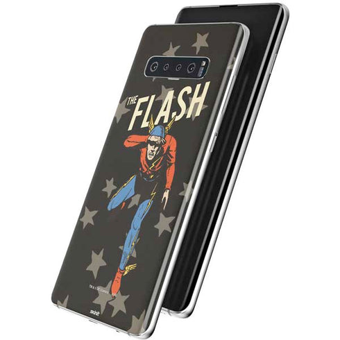 DC Comics The Flash Retro Action Pose Galaxy S10 Plus Skin