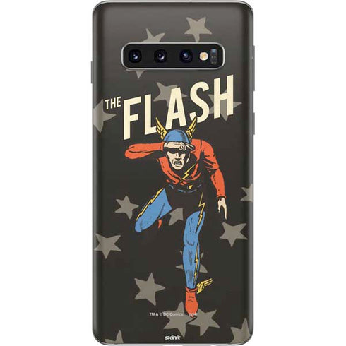 DC Comics The Flash Retro Action Pose Galaxy S10 Skin