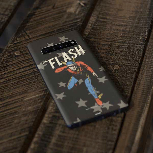 DC Comics The Flash Retro Action Pose Galaxy S10 Skin