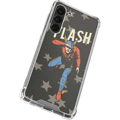 DC Comics The Flash Retro Action Pose Galaxy S24 FE Clear Case