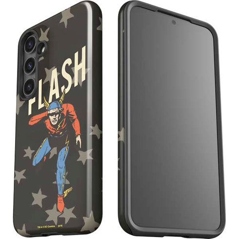 DC Comics The Flash Retro Action Pose Galaxy S25 Impact Case