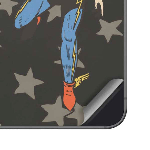 DC Comics The Flash Retro Action Pose Galaxy S24 Plus Skin
