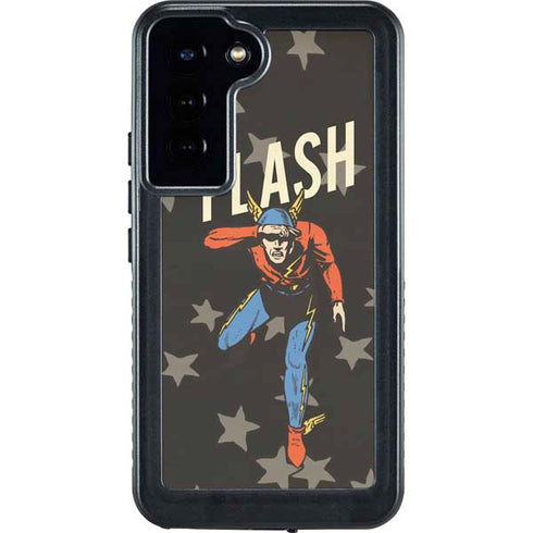 DC Comics The Flash Retro Action Pose Galaxy S24 Plus Waterproof Case