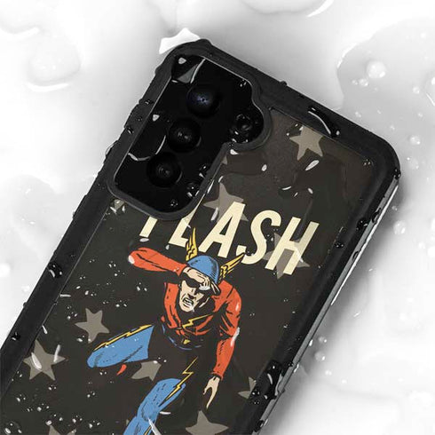DC Comics The Flash Retro Action Pose Galaxy S24 Plus Waterproof Case