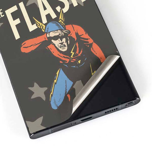 DC Comics The Flash Retro Action Pose Galaxy S25 Ultra Skin