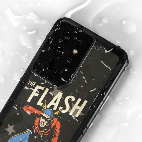 DC Comics The Flash Retro Action Pose Galaxy S24 Ultra Waterproof Case
