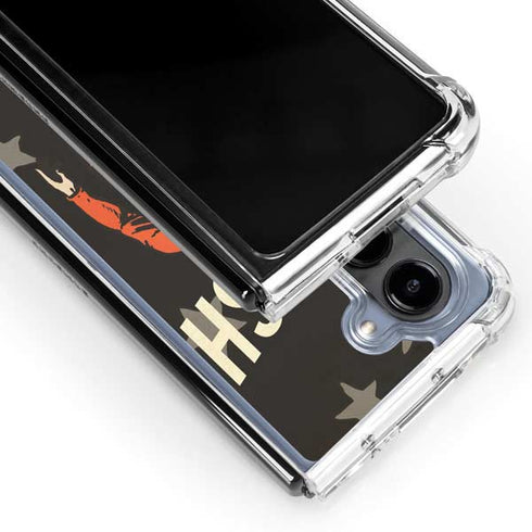 DC Comics The Flash Retro Action Pose Galaxy Z Fold5 5G Clear Case