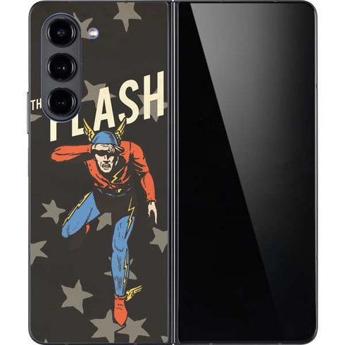 DC Comics The Flash Retro Action Pose Galaxy Z Fold5 5G Skin