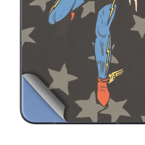 DC Comics The Flash Retro Action Pose Galaxy Z Fold5 5G Skin