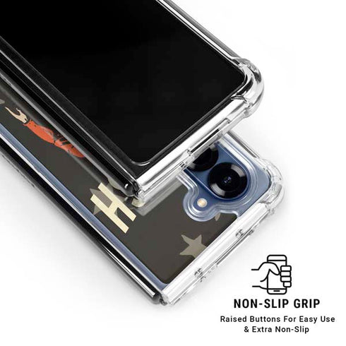 DC Comics The Flash Retro Action Pose Galaxy Z Fold6 Clear Case