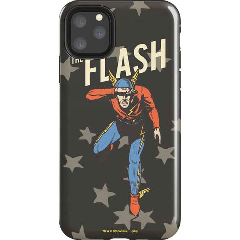 DC Comics The Flash Retro Action Pose iPhone Cases