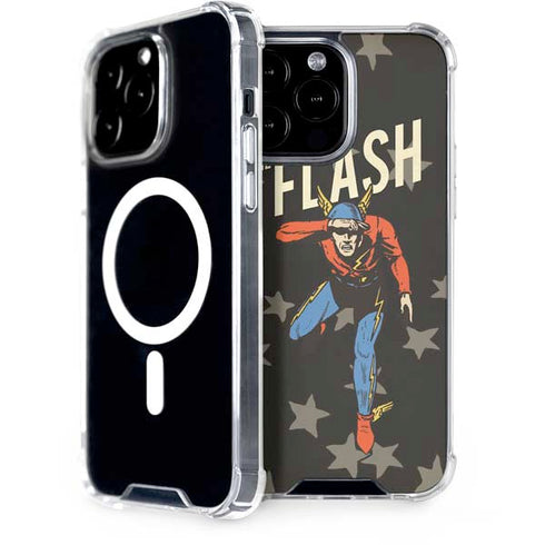 DC Comics The Flash Retro Action Pose iPhone Cases