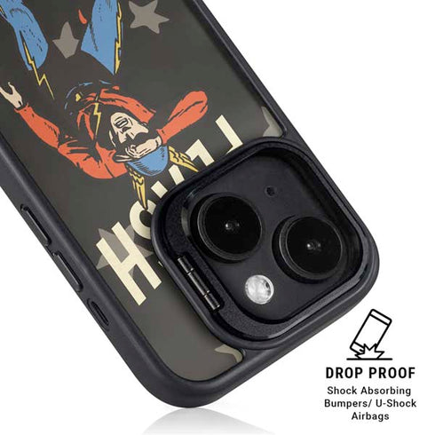 DC Comics The Flash Retro Action Pose iPhone 14 Plus Kickstand Case