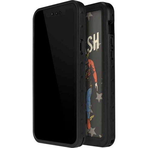 DC Comics The Flash Retro Action Pose iPhone 15 Pro Waterproof Case