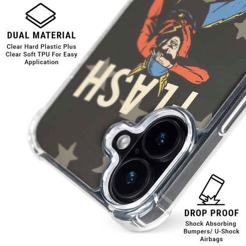 DC Comics The Flash Retro Action Pose iPhone 16 MagSafe Case
