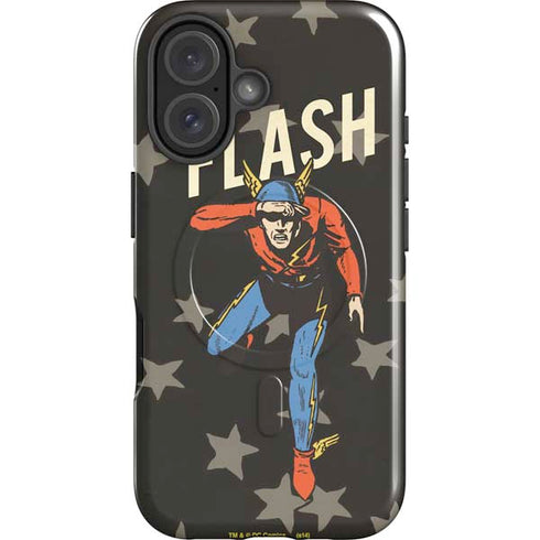 DC Comics The Flash Retro Action Pose iPhone 16 Magsafe Impact Case