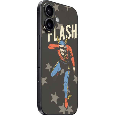 DC Comics The Flash Retro Action Pose iPhone 16 Plus Skin