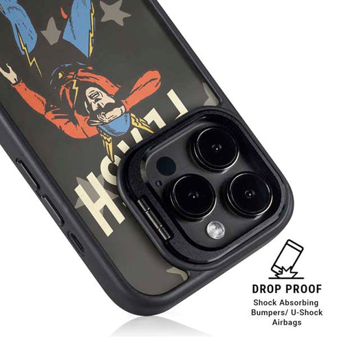 DC Comics The Flash Retro Action Pose iPhone 16 Pro Kickstand Case