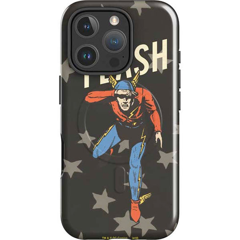 DC Comics The Flash Retro Action Pose iPhone 16 Pro Magsafe Impact Case