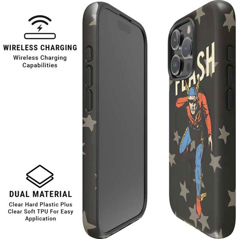 DC Comics The Flash Retro Action Pose iPhone 16 Pro Max Magsafe Impact Case
