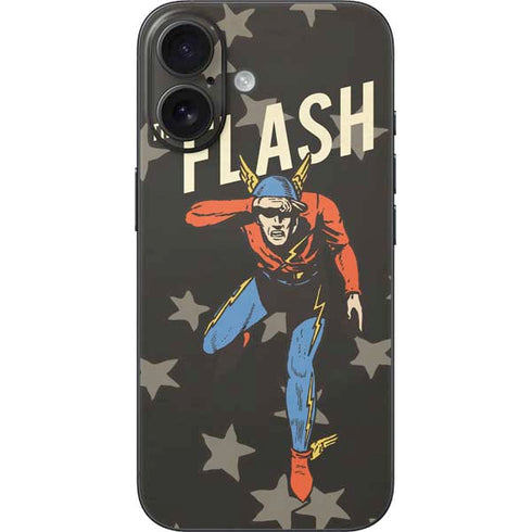 DC Comics The Flash Retro Action Pose iPhone 16 Skin