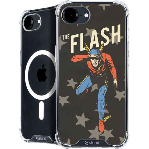 DC Comics The Flash Retro Action Pose iPhone 16e MagSafe Case