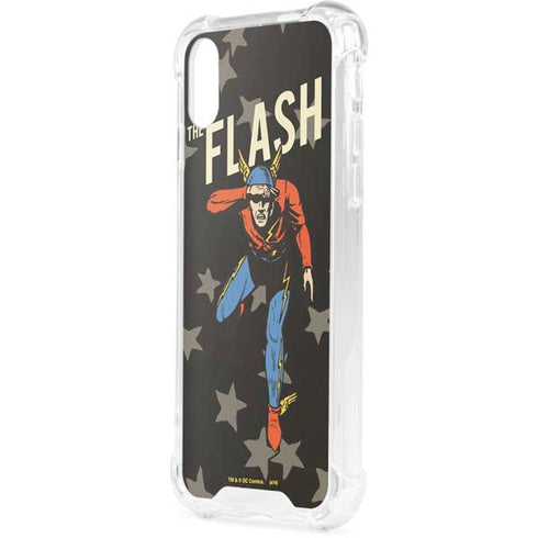 DC Comics The Flash Retro Action Pose iPhone XS Clear Case