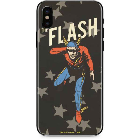 DC Comics The Flash Retro Action Pose iPhone XS Max Skin