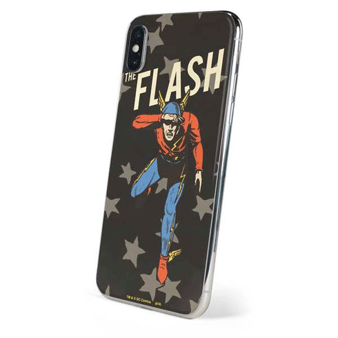 DC Comics The Flash Retro Action Pose iPhone XS Skin
