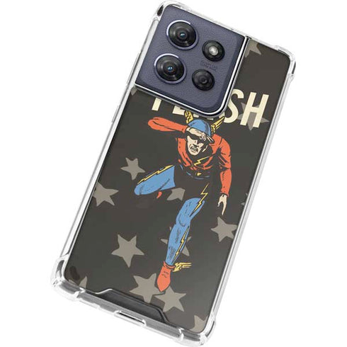 DC Comics The Flash Retro Action Pose Moto G Stylus 5G (2025) Clear Case