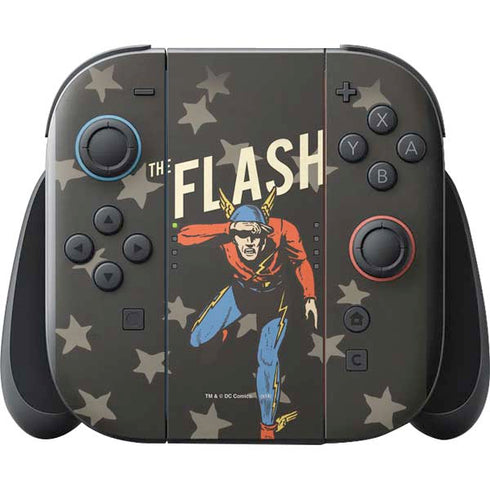 DC Comics The Flash Retro Action Pose Nintendo Switch 2 (2025) with Joy-Con Skin