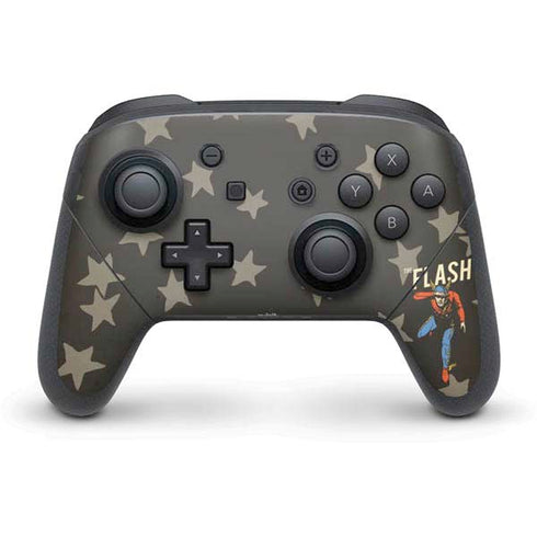 DC Comics The Flash Retro Action Pose Nintendo Switch Pro Controller Skin