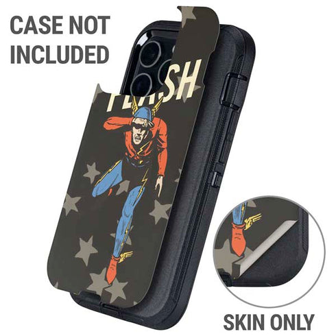DC Comics The Flash Retro Action Pose Otterbox Defender iPhone Skin