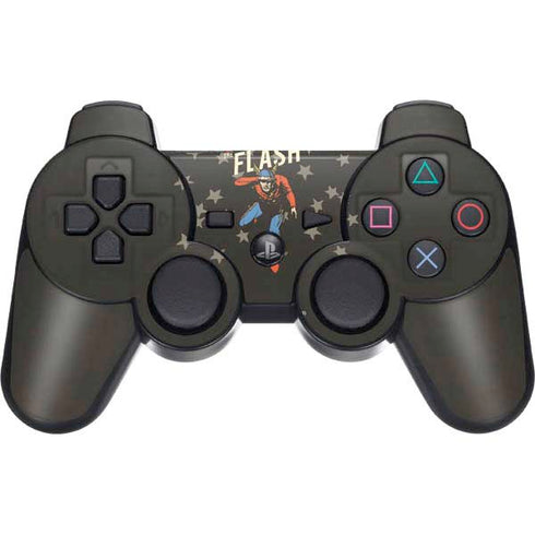 DC Comics The Flash Retro Action Pose PS3 Dual Shock wireless controller Skin