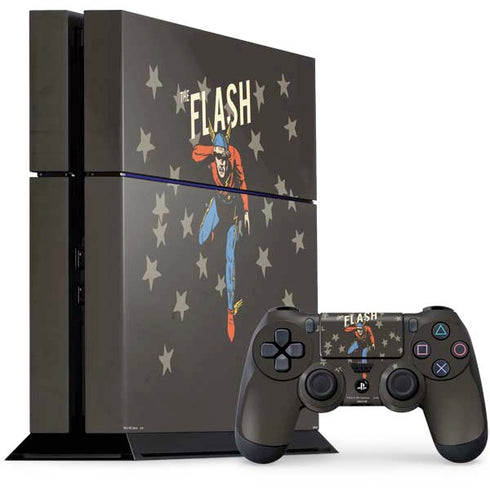DC Comics The Flash Retro Action Pose PS4 Console and Controller Bundle Skin