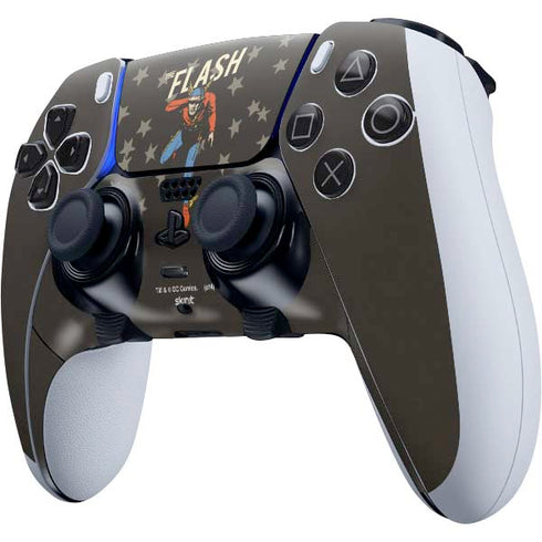 DC Comics The Flash Retro Action Pose PS5 DualSense Edge Pro Controller Skin