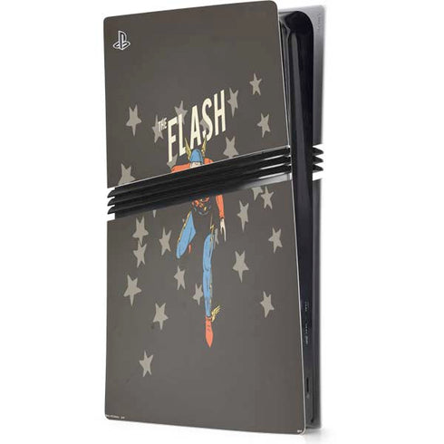 DC Comics The Flash Retro Action Pose PS5 Pro Console Skin