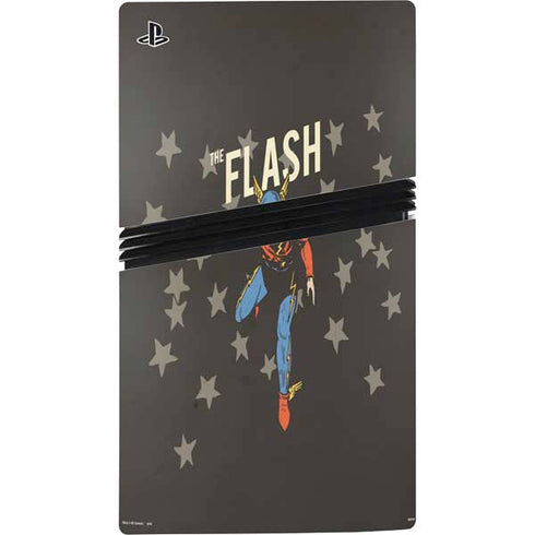 DC Comics The Flash Retro Action Pose PS5 Pro Console Skin