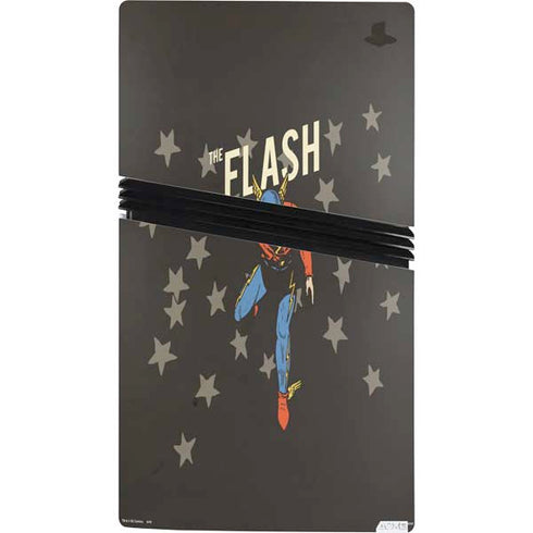 DC Comics The Flash Retro Action Pose PS5 Pro Console Skin