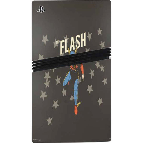DC Comics The Flash Retro Action Pose PS5 Pro Disk Console Skin