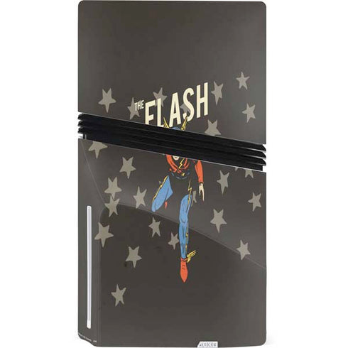 DC Comics The Flash Retro Action Pose PS5 Pro Disk Console Skin