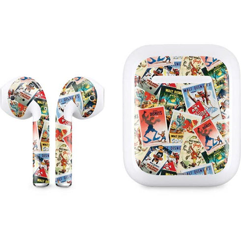 Disney Friends Retro Goofy Stamps Art Apple AirPods Skin