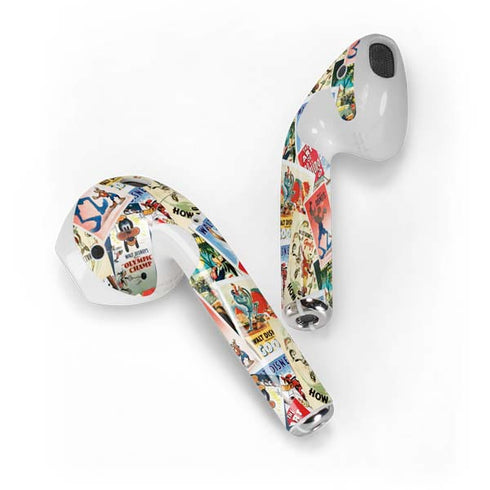 Disney Friends Retro Goofy Stamps Art Apple AirPods Skin