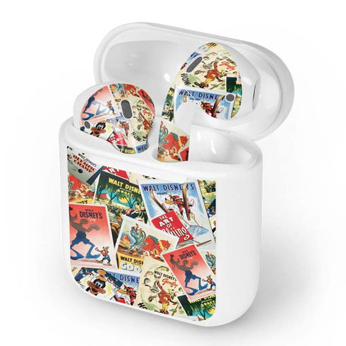 Disney Friends Retro Goofy Stamps Art Apple AirPods Skin
