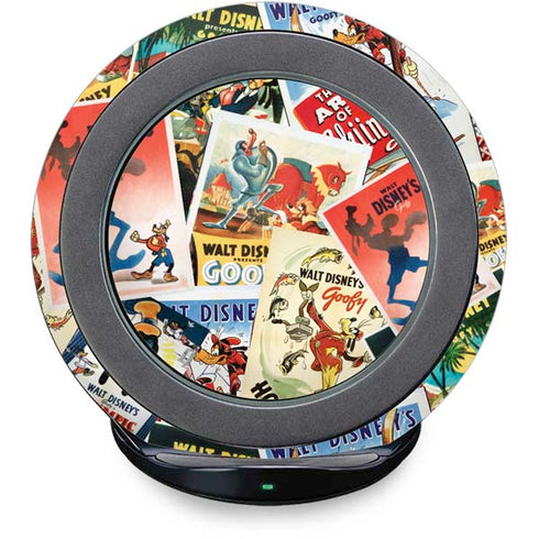 Disney Friends Retro Goofy Stamps Art Fast Charge Wireless Charging Stand Skin