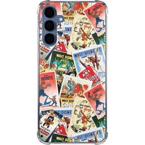 Disney Friends Retro Goofy Stamps Art Galaxy A35 5G Clear Case