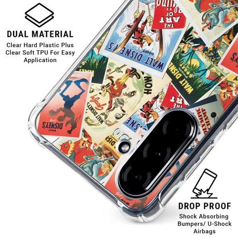 Disney Friends Retro Goofy Stamps Art Galaxy A36 5G Clear Case