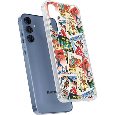 Disney Friends Retro Goofy Stamps Art Galaxy A55 5G Clear Case